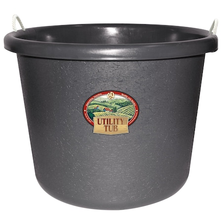 Emsco Group Utility Tub, 17.5 Gallon Bucket, For Maintenance Cleaning Growing and More, Slate 2654-1